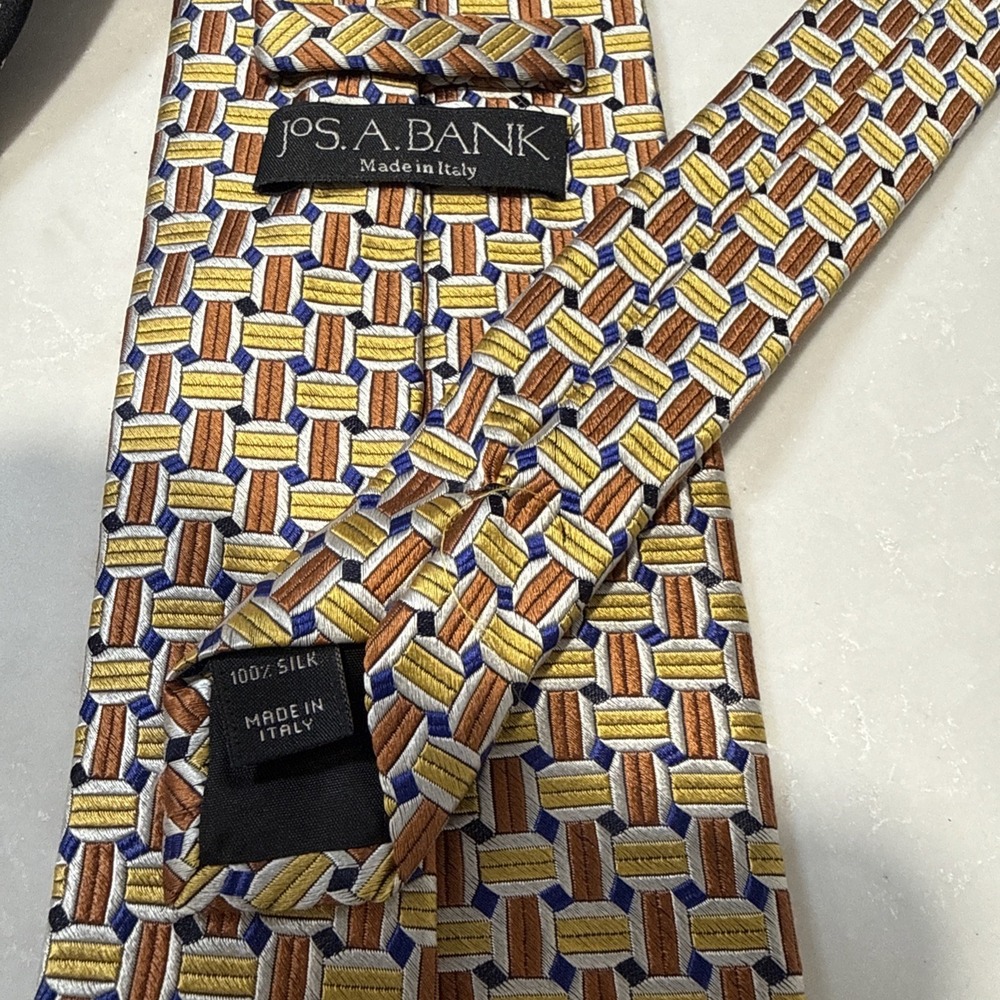 JOS A BANK  Lot Of 2 Mens 100% SILK NECK TIE 58"X4.75 - Picture 6 of 7